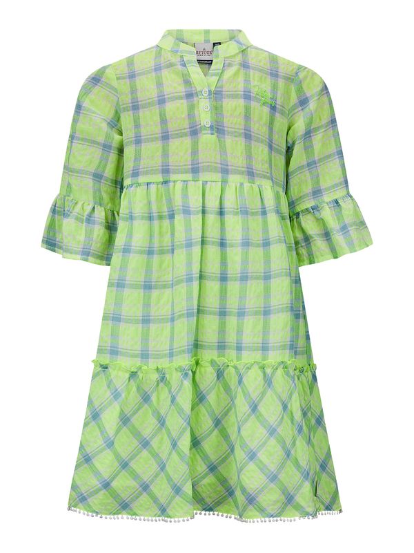 Retour Jeans Retour Jeans Рокля 'Candy'  опушено синьо / лайм