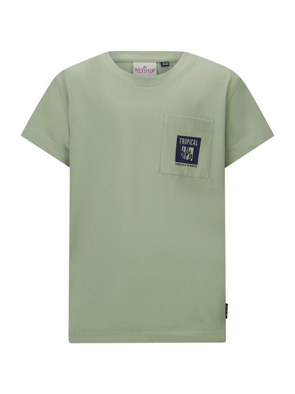 Retour Jeans Retour Jeans Тениска 'Dustin'  тъмносиньо / каки