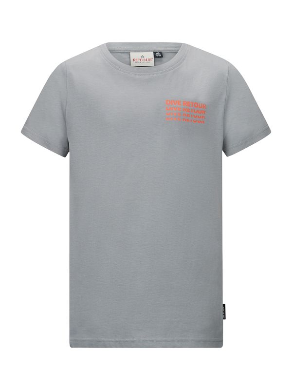 Retour Jeans Retour Jeans Тениска 'Evan'  лазурно синьо / сиво / оранжево