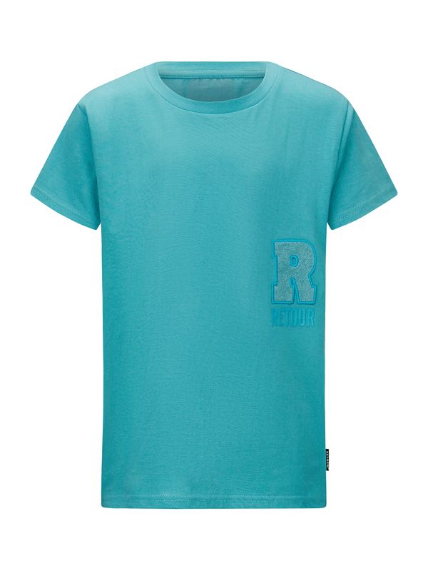 Retour Jeans Retour Jeans Тениска 'Randy'  тюркоазен / неоново синьо / сребърно