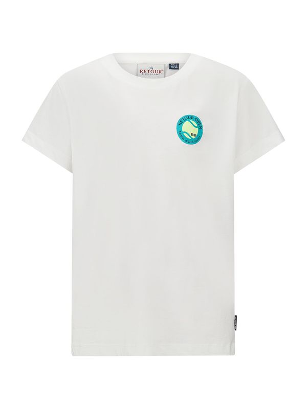 Retour Jeans Retour Jeans Тениска 'Ves'  лазурно синьо / брокат / ябълка / мръсно бяло