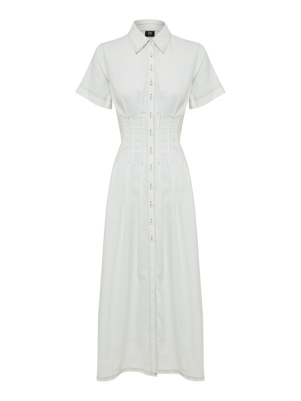 REUX REUX Рокля тип риза 'GRAYSEN'  бяло