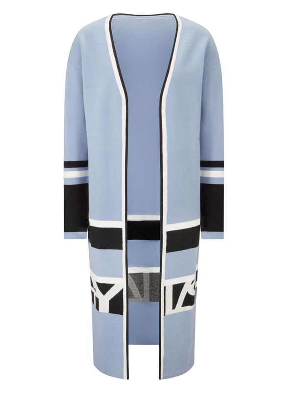 Rick Cardona by heine Rick Cardona by heine Плетено манто  опушено синьо / черно / бяло