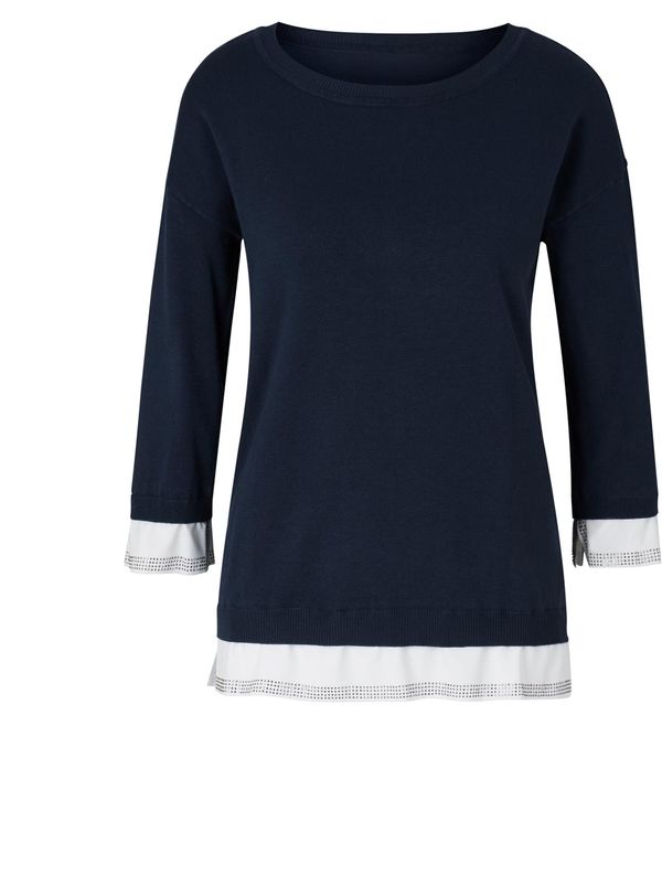 Rick Cardona by heine Rick Cardona by heine Пуловер  тъмносиньо / сребърно / бяло