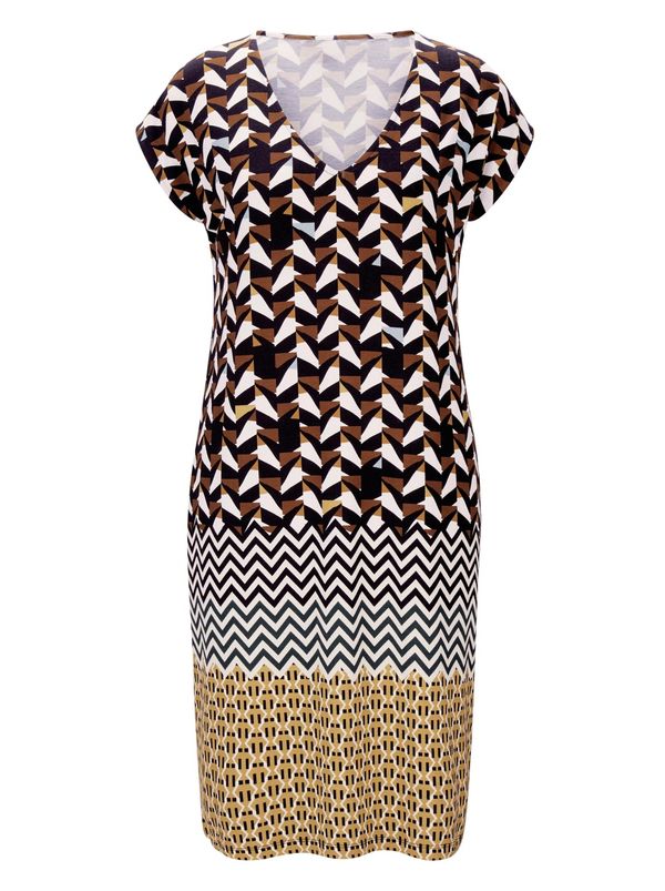 Rick Cardona by heine Rick Cardona by heine Рокля  кремаво / тъмнокафяво / оранжево / черно