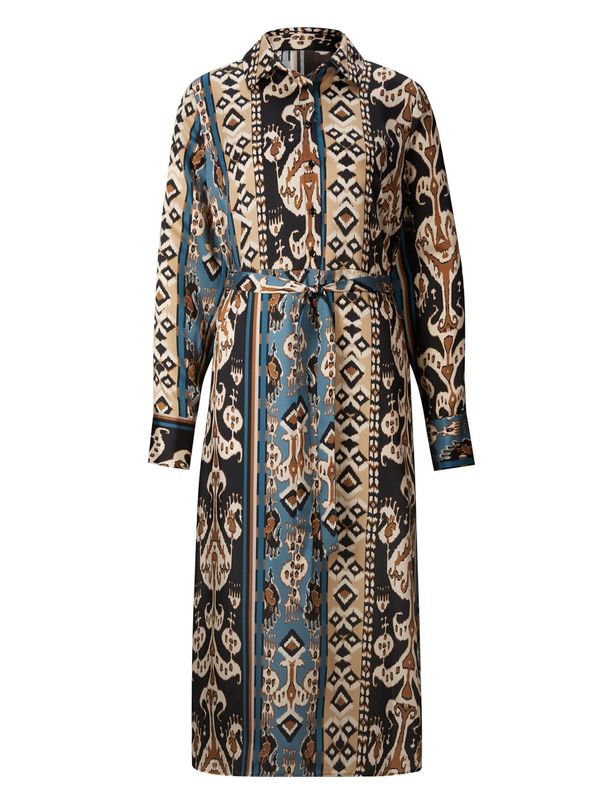 Rick Cardona by heine Rick Cardona by heine Рокля тип риза  кремаво / синьо / кафяво / черно