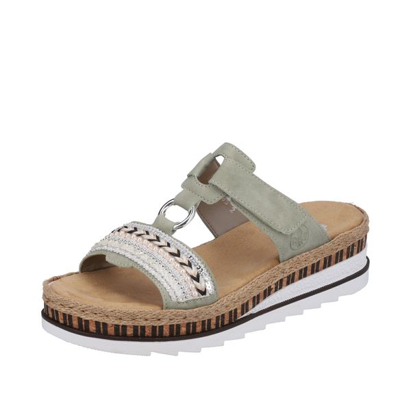 Rieker Rieker Чехли  бежово / пастелно зелено / черно / перлено бяло