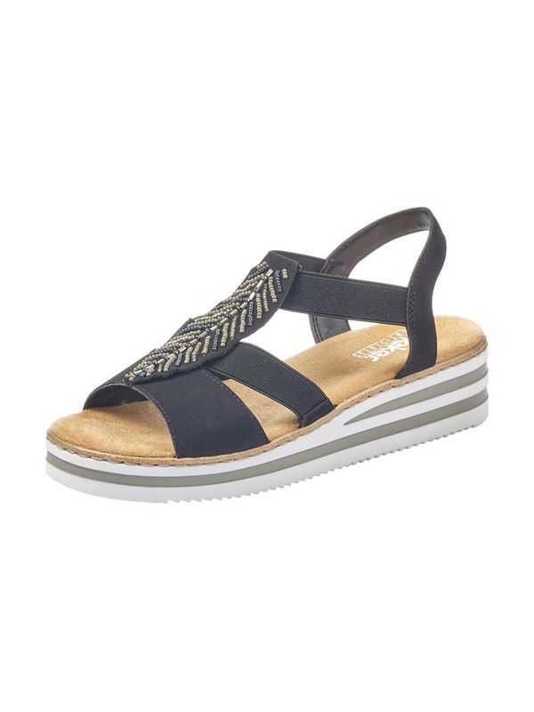 Rieker Rieker Сандали 'Marokko'  светлосиво / черно / бяло