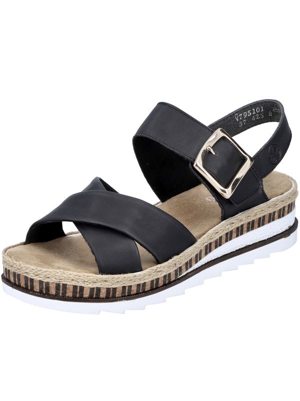 Rieker Rieker Сандали с каишка  светлокафяво / черно / бяло