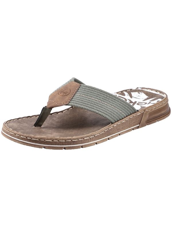 Rieker Rieker Сандали с разделител за пръстите  светлокафяво / нефритено зелено