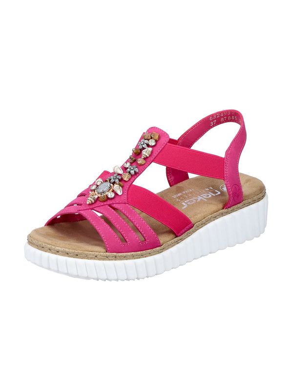 Rieker Rieker Сандали  светлобежово / умбра / розово / сребърно