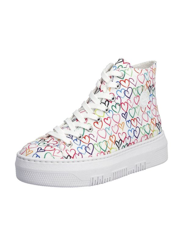 Rieker Rieker Високи маратонки  зелено / оранжево / червено / бяло