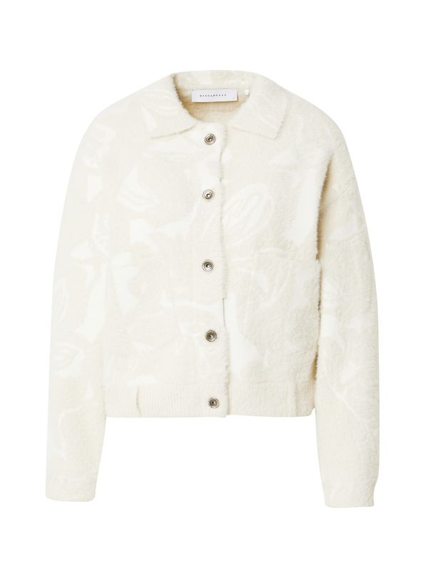 RINO & PELLE RINO & PELLE Плетена жилетка 'Bubbly'  светлобежово / бяло