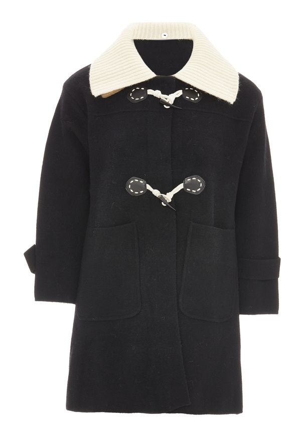 RISA RISA Плетена жилетка  екрю / черно