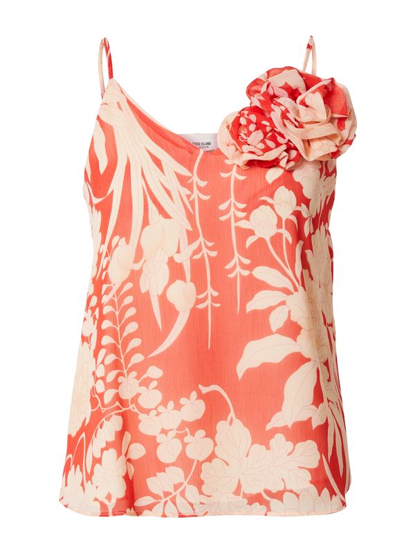 River Island River Island Блуза  бежово / светлочервено