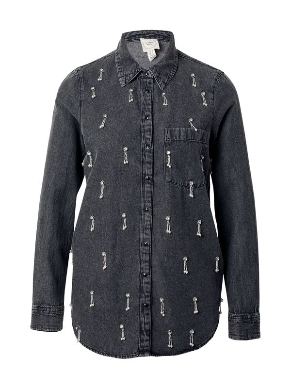 River Island River Island Блуза  сив деним / прозрачно / перлено бяло