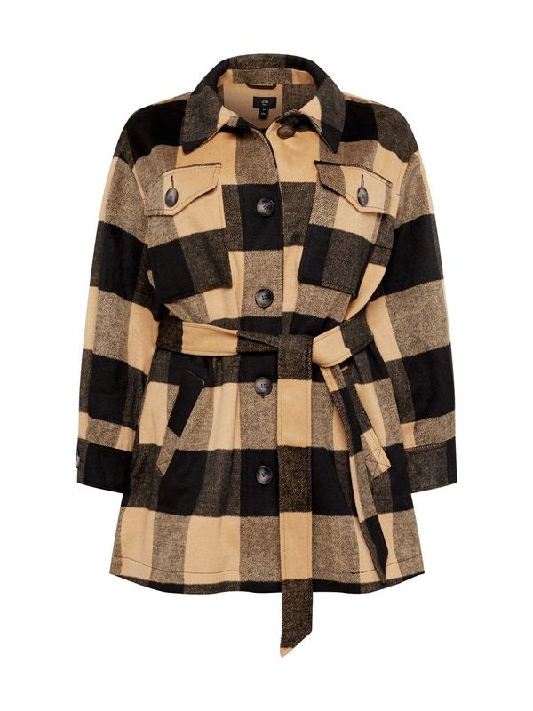 River Island Plus River Island Plus Преходно яке  светлокафяво / черно