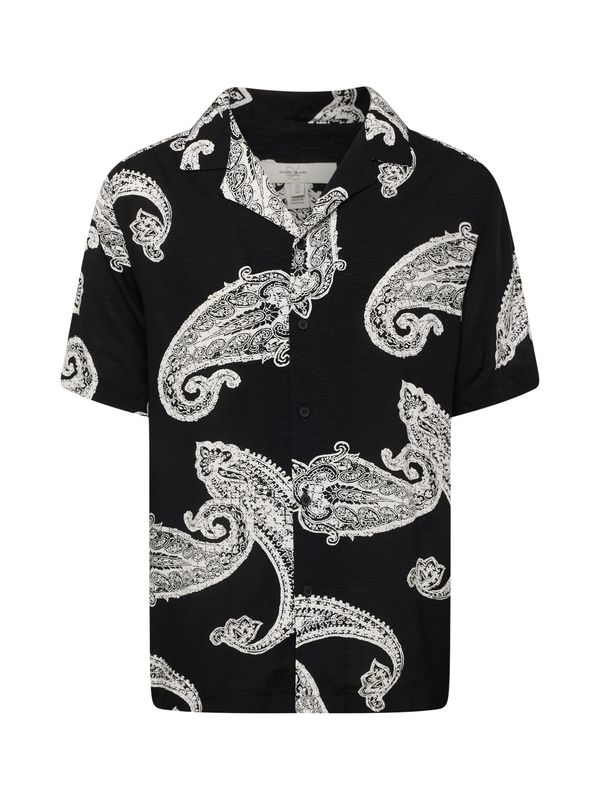 River Island River Island Риза  черно / мръсно бяло