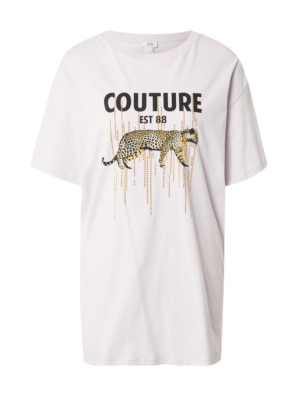 River Island River Island Тениска 'Chanceux'  екрю / мед / пастелно жълто / черно