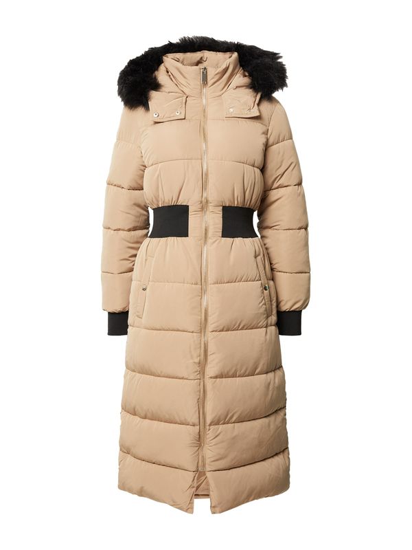 River Island River Island Зимно палто  тъмнобежово / черно