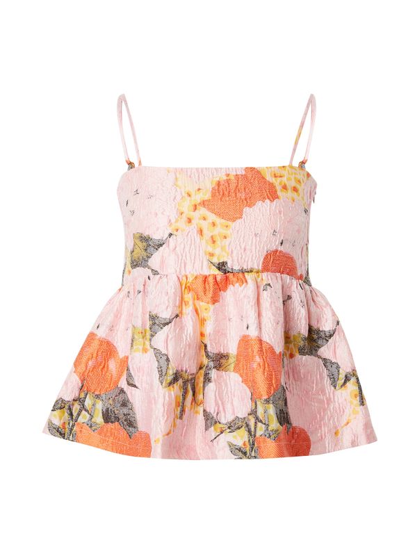 rosemunde rosemunde Блуза  светложълто / оранжево / бледорозово / сребърно