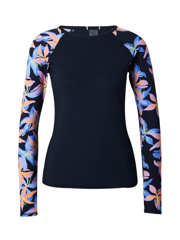 ROXY ROXY Функционална тениска 'ROXY ACTIVE LS LYCRA PRINTED 2'  синьо / жълто / еосин / черно