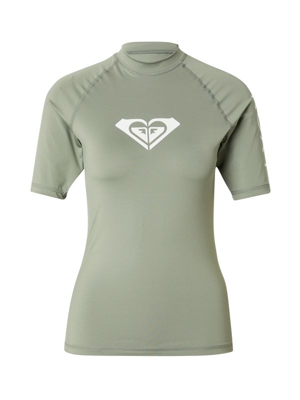 ROXY ROXY Функционална тениска 'WHOLE HEARTED'  зелено / бяло