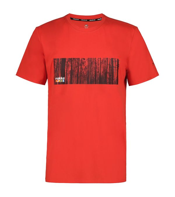 Rukka Rukka Функционална тениска 'Vaakoja'  червено / черно / бяло