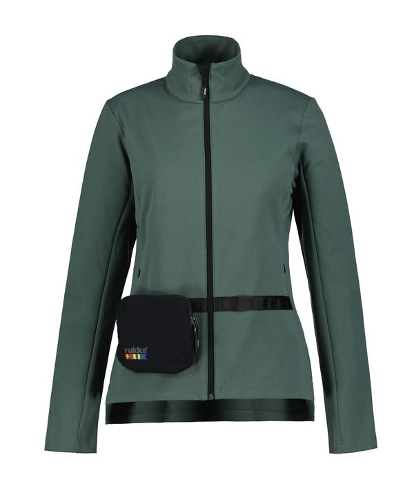 Rukka Rukka Спортна жилетка с качулка 'Punsar'  тъмнозелено / черно