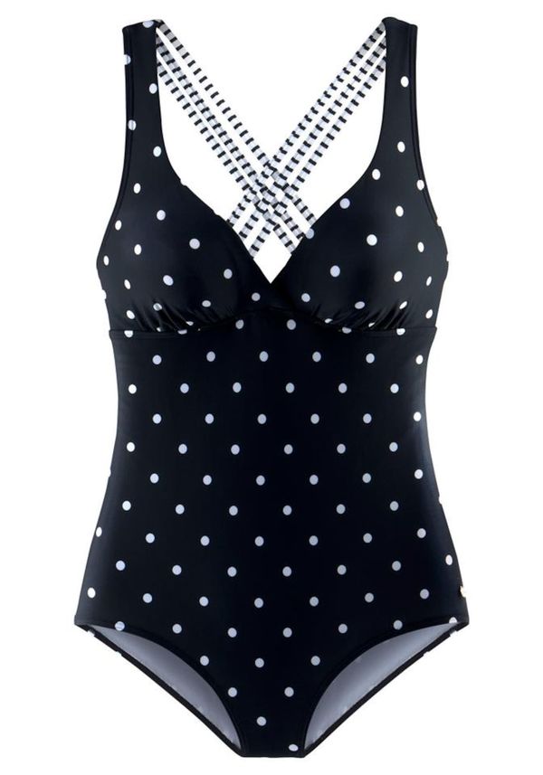 s.Oliver s.Oliver Бански костюм  черно / бяло