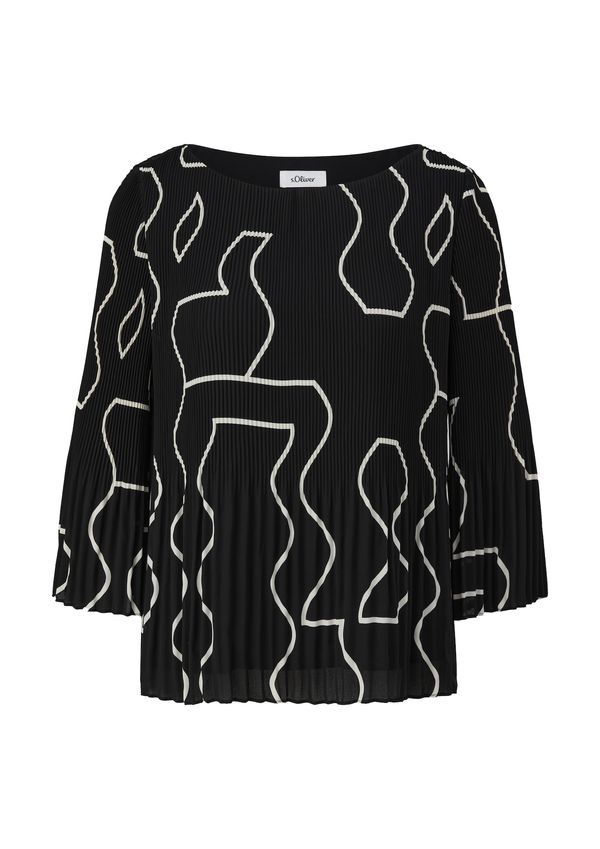 s.Oliver BLACK LABEL s.Oliver BLACK LABEL Блуза  черно / бяло