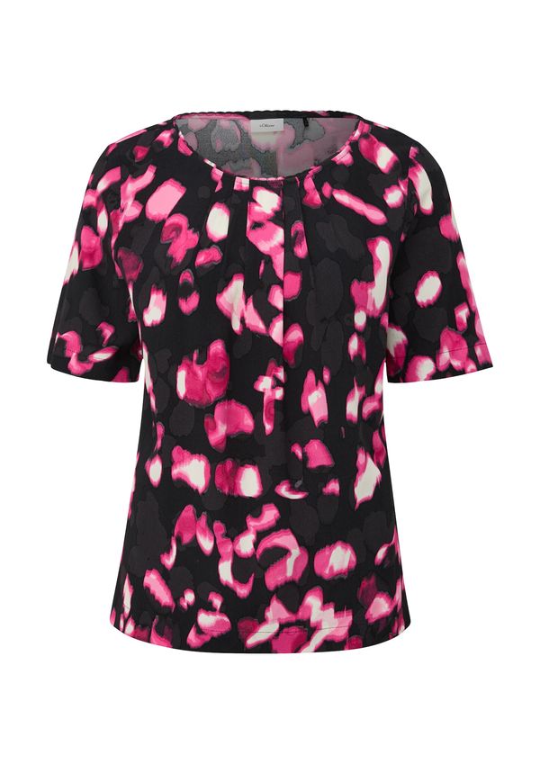 s.Oliver BLACK LABEL s.Oliver BLACK LABEL Блуза  фуксия / черно / бяло