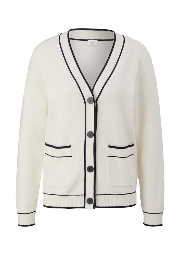 s.Oliver BLACK LABEL s.Oliver BLACK LABEL Плетена жилетка  кремаво / черно