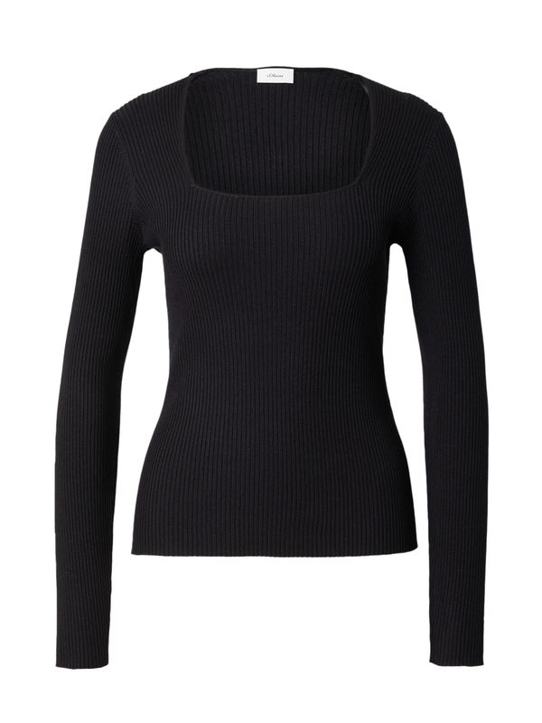 s.Oliver BLACK LABEL s.Oliver BLACK LABEL Пуловер  черно