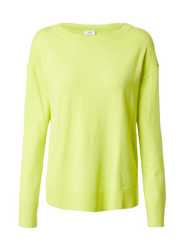 s.Oliver BLACK LABEL s.Oliver BLACK LABEL Пуловер  лимоненожълто