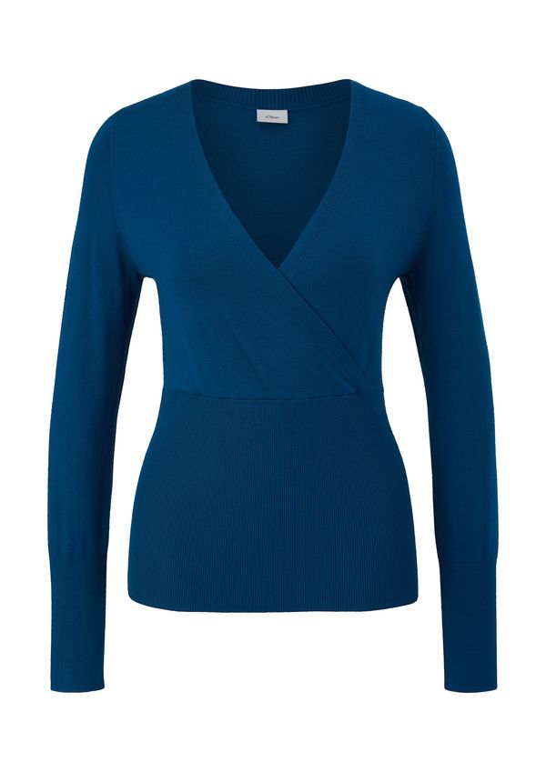 s.Oliver BLACK LABEL s.Oliver BLACK LABEL Пуловер  тъмносиньо