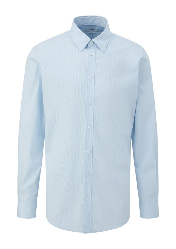 s.Oliver BLACK LABEL s.Oliver BLACK LABEL Риза  светлосиньо / бяло