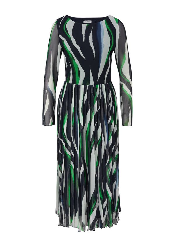 s.Oliver BLACK LABEL s.Oliver BLACK LABEL Рокля  нейви синьо / светлосиньо / зелено / бяло