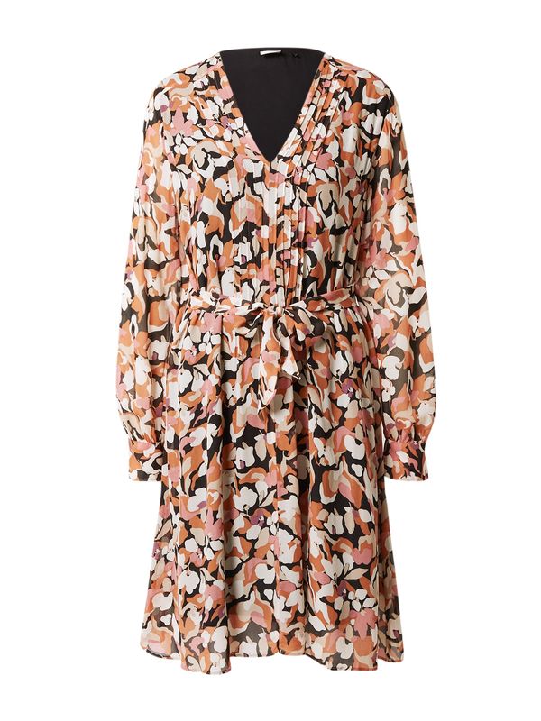 s.Oliver BLACK LABEL s.Oliver BLACK LABEL Рокля  тъмнооранжево / бледорозово / черно / бяло