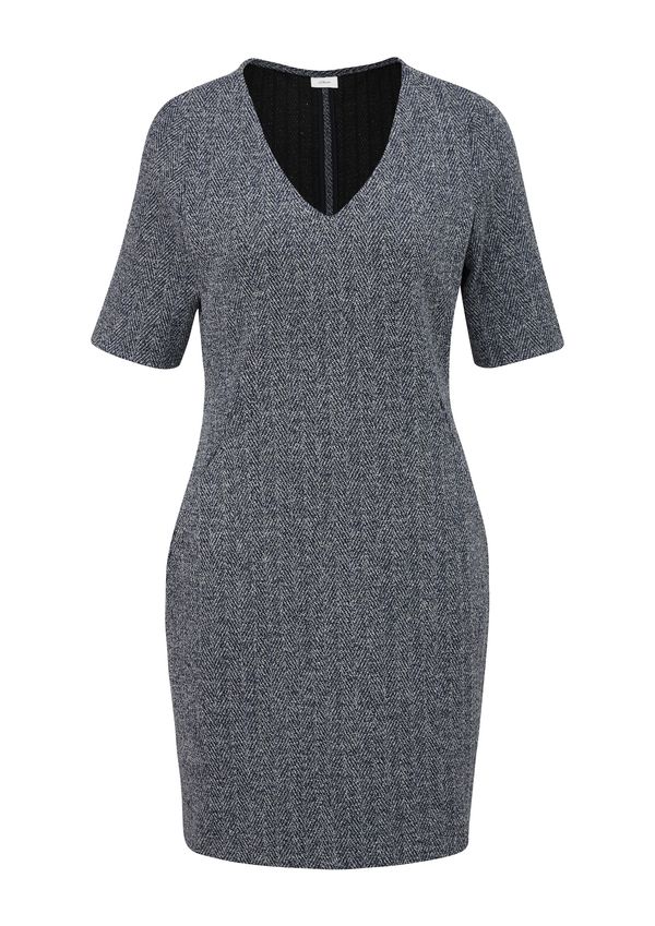 s.Oliver BLACK LABEL s.Oliver BLACK LABEL Рокля  тъмносиво / бяло