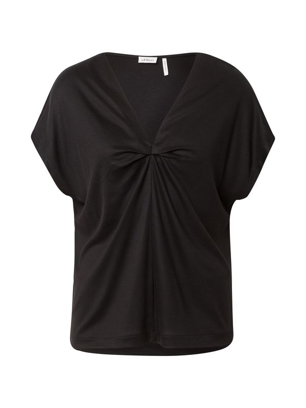 s.Oliver BLACK LABEL s.Oliver BLACK LABEL Тениска  черно