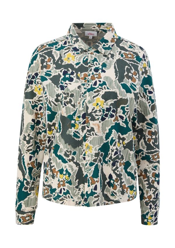 s.Oliver s.Oliver Блуза  бежово / кафяво / зелено / петрол