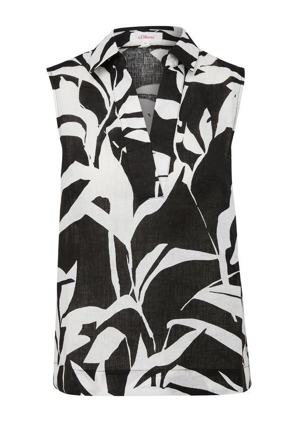 s.Oliver s.Oliver Блуза  черно / бяло