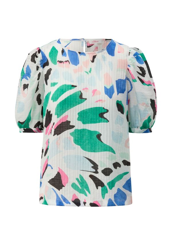 s.Oliver s.Oliver Блуза  екрю / кралско синьо / смарагдово зелено / черно