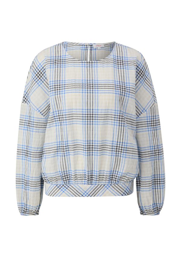 s.Oliver s.Oliver Блуза  екрю / светлосиньо / черно