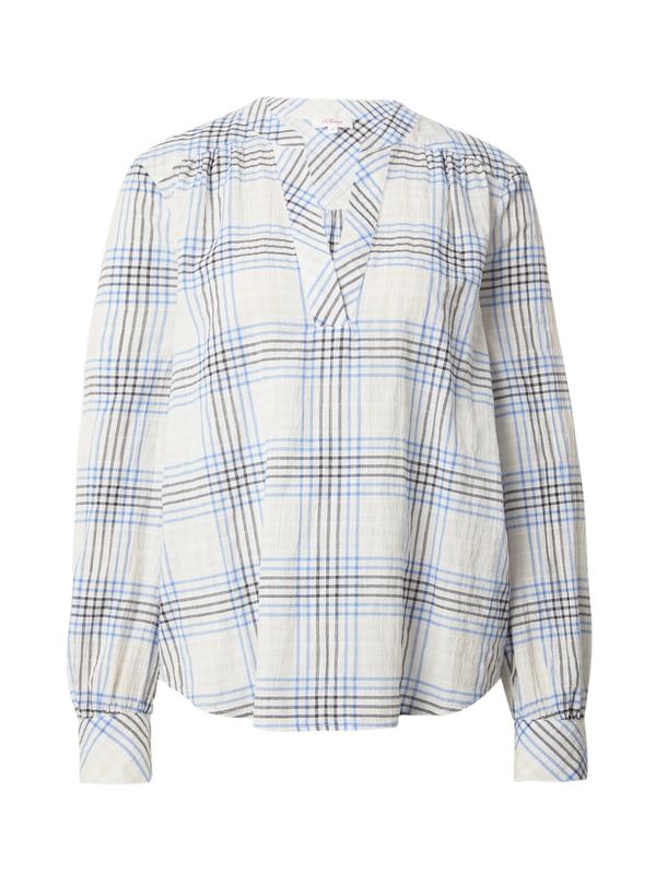 s.Oliver s.Oliver Блуза  кремаво / синьо / черно