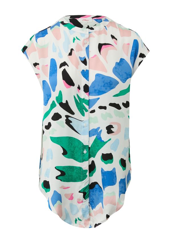 s.Oliver s.Oliver Блуза  кремаво / синьо / зелено / черно