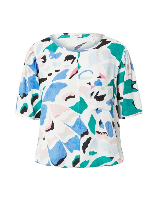 s.Oliver s.Oliver Блуза  кремаво / синьо / зелено / черно