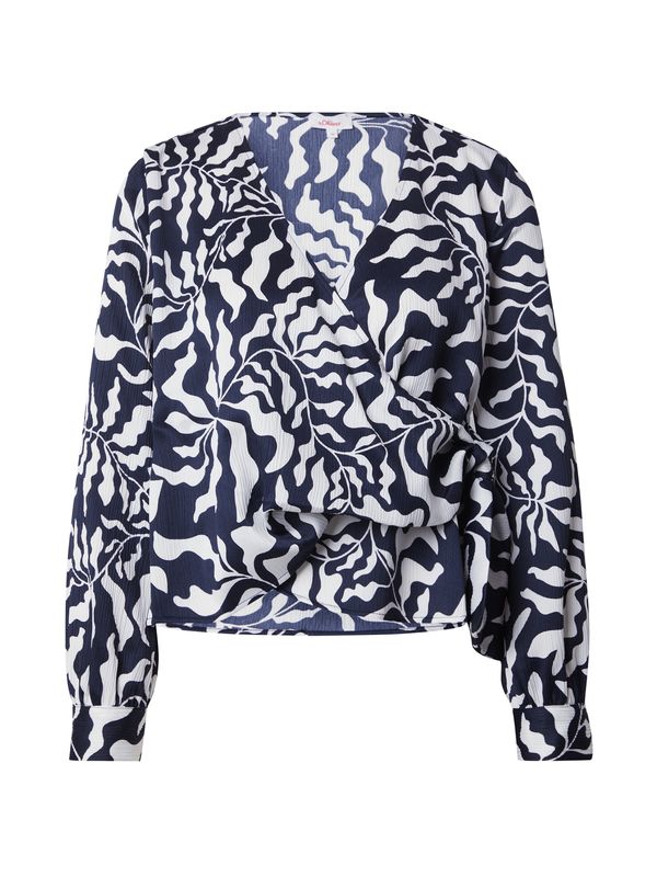 s.Oliver s.Oliver Блуза  нейви синьо / бяло
