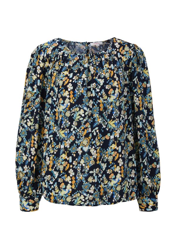 s.Oliver s.Oliver Блуза  нейви синьо / светлосиньо / оранжево / бяло